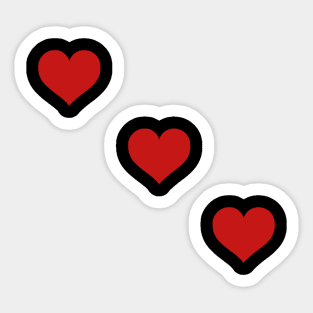 Three Hearts Sticker